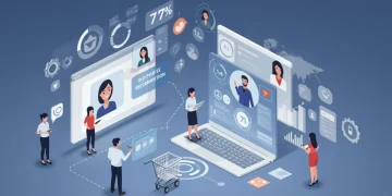 AI-powered e-commerce platform showing revenue growth projections