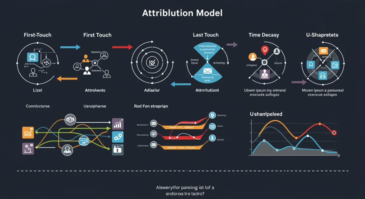Infographic comparing various marketing attribution models and their credit distribution