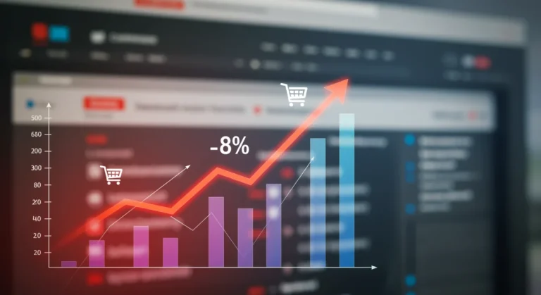 Graph demonstrating 8% e-commerce conversion rate increase over 60 days