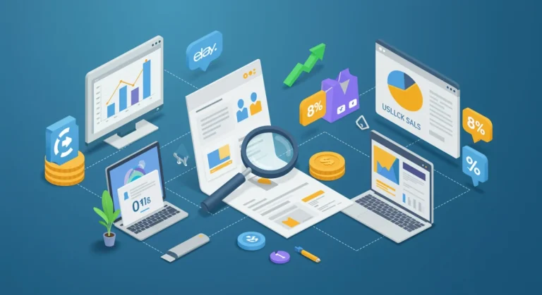 eBay Spring 2025 seller tools dashboard with optimized listings and sales growth metrics