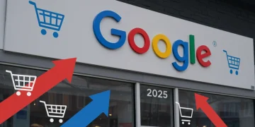 Illustration of Google Shopping Ads policy changes impacting US retailers in 2025.