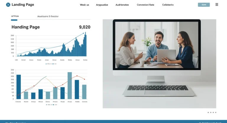 Illustration of a high-converting landing page with a clear value proposition and call to action.