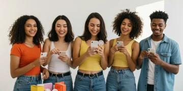 Influencers collaborating on social media for brand campaigns