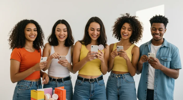 Influencers collaborating on social media for brand campaigns