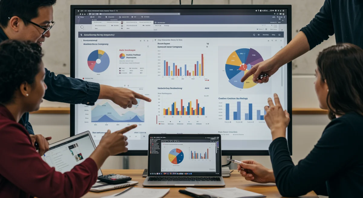 Marketing team analyzing Facebook and Instagram ad campaigns for US retail, focusing on audience segmentation and creative performance to lower CPA.