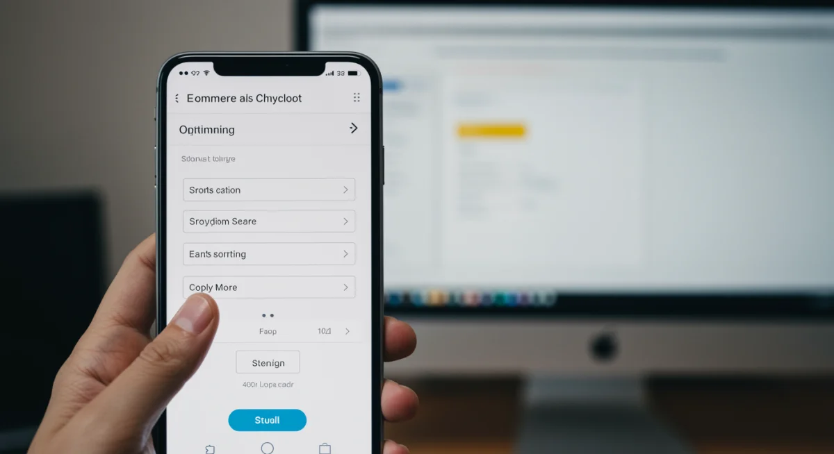 Optimized mobile e-commerce checkout process on a smartphone screen.