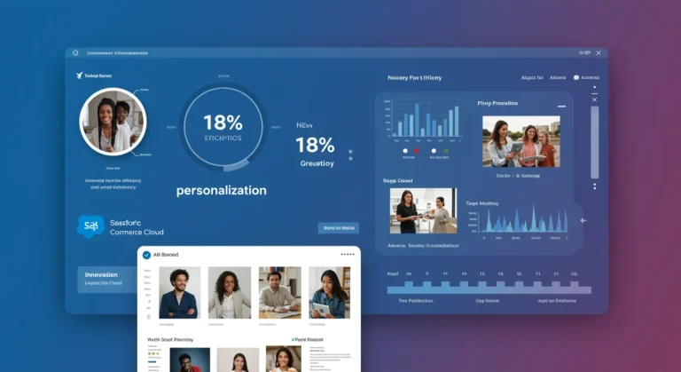 Salesforce Commerce Cloud Q1 2025 innovations dashboard showing enhanced personalization