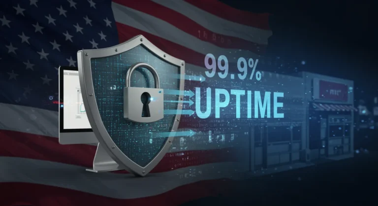 Shift4Shop platform security enhancements ensuring 99.9% uptime for US merchants.