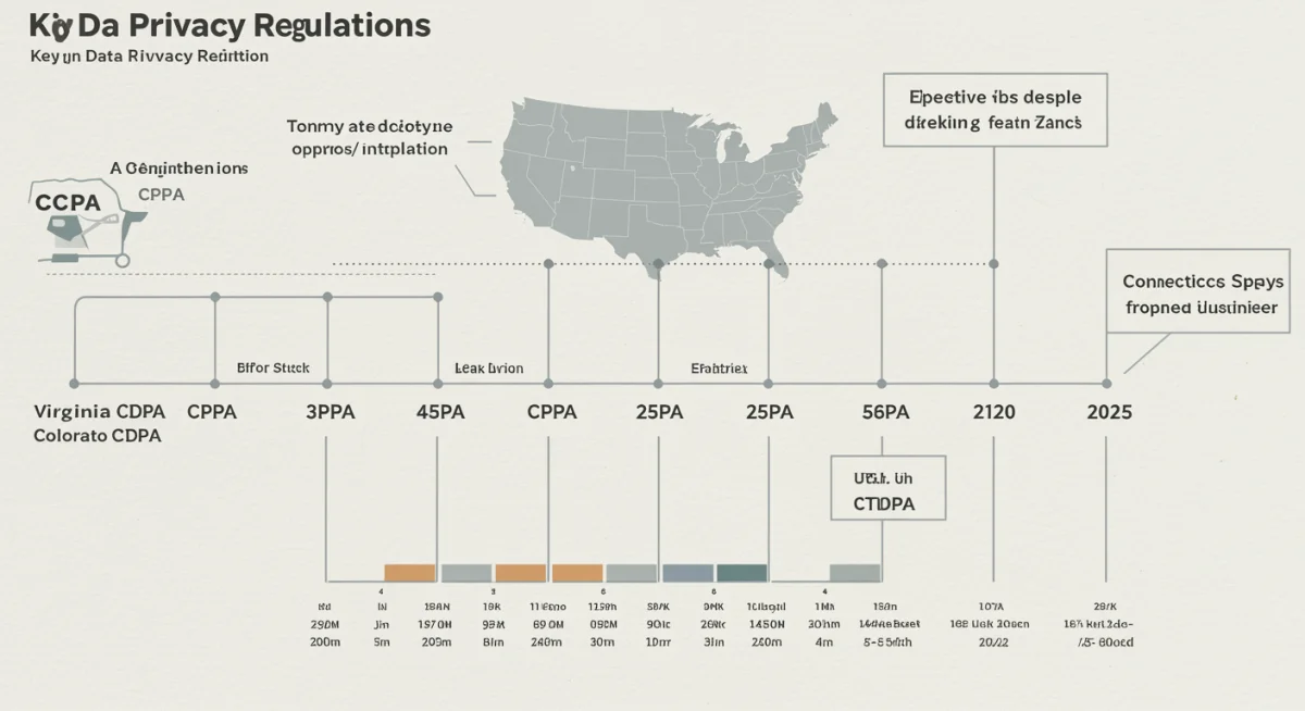 Timeline of US data privacy laws impacting e-commerce