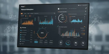 Walmart Marketplace new seller dashboard interface with efficiency metrics