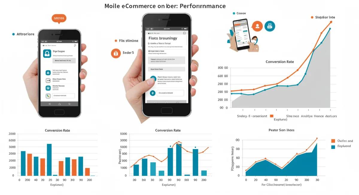 Infographic detailing Wix mobile e-commerce performance metrics and projected growth for 2025.