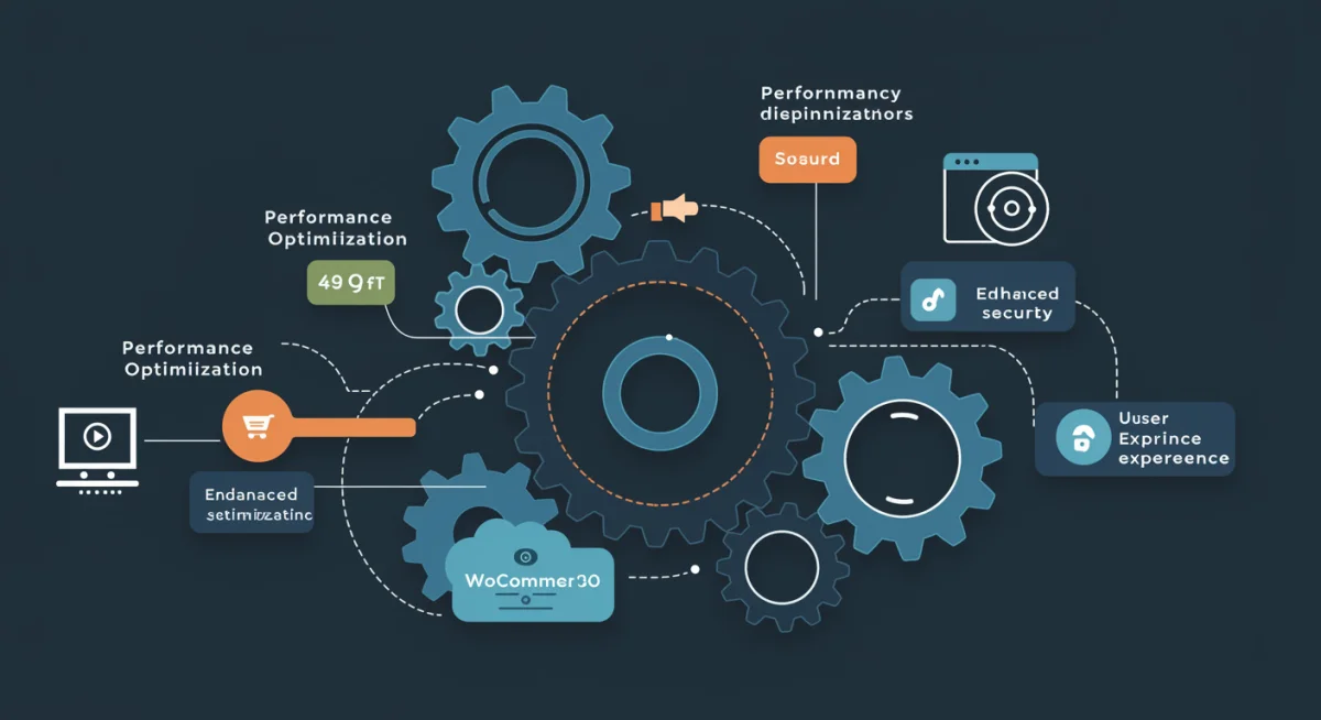 Infographic illustrating key benefits of WooCommerce 8.0 updates