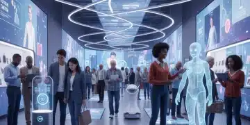 Shoppers engaging with personalized digital retail experiences