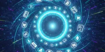 Digital illustration of payment method icons integrating into a portal, representing reduced transaction fees.