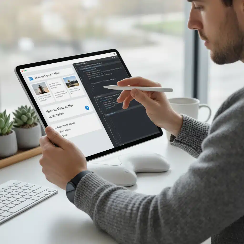 Content optimization for featured snippets and schema markup