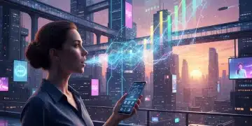Woman using voice search on smartphone, showing increased organic traffic