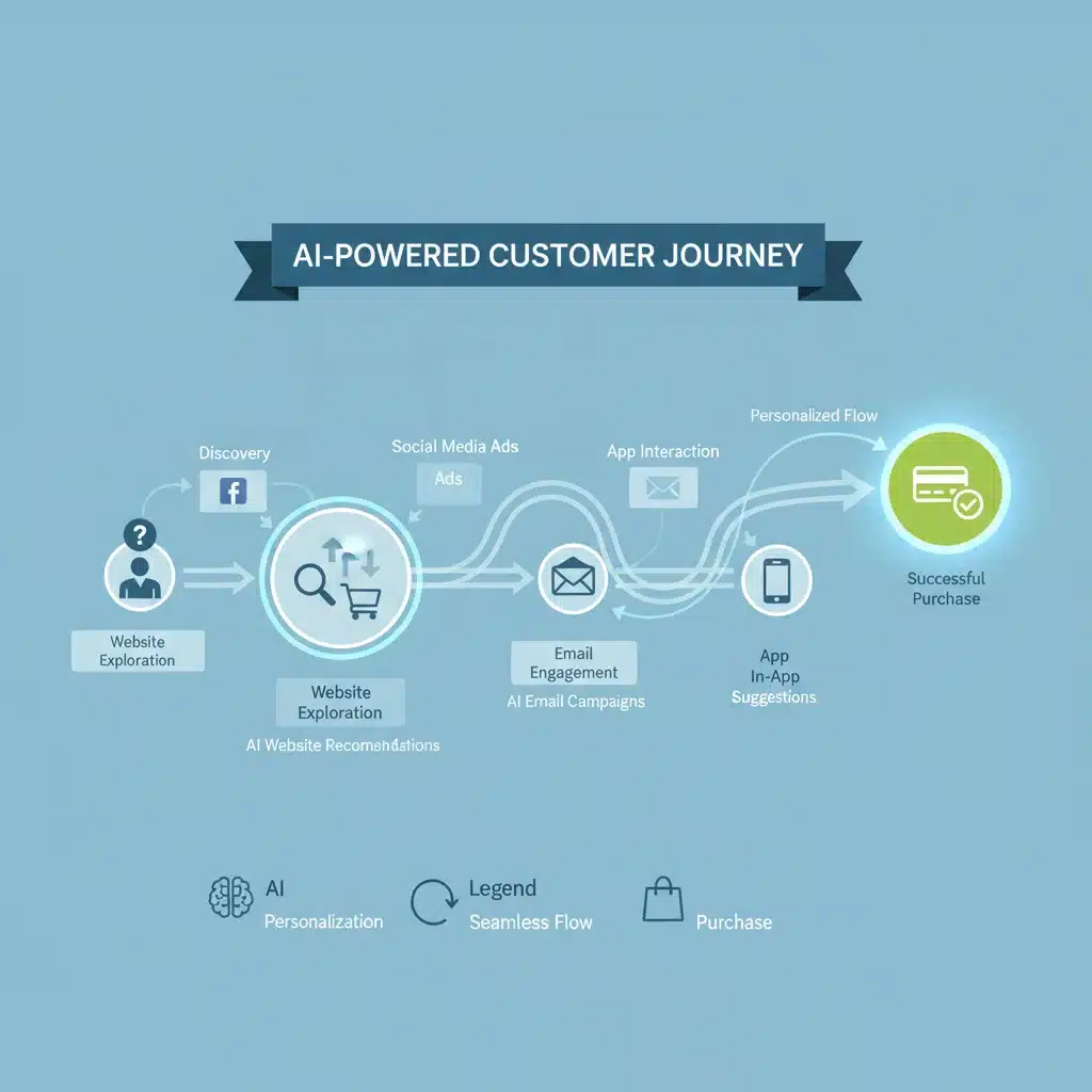 Customer journey optimized with AI personalization