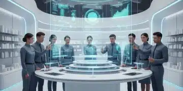 AI-powered retail analytics dashboard displaying sales forecasts and customer insights