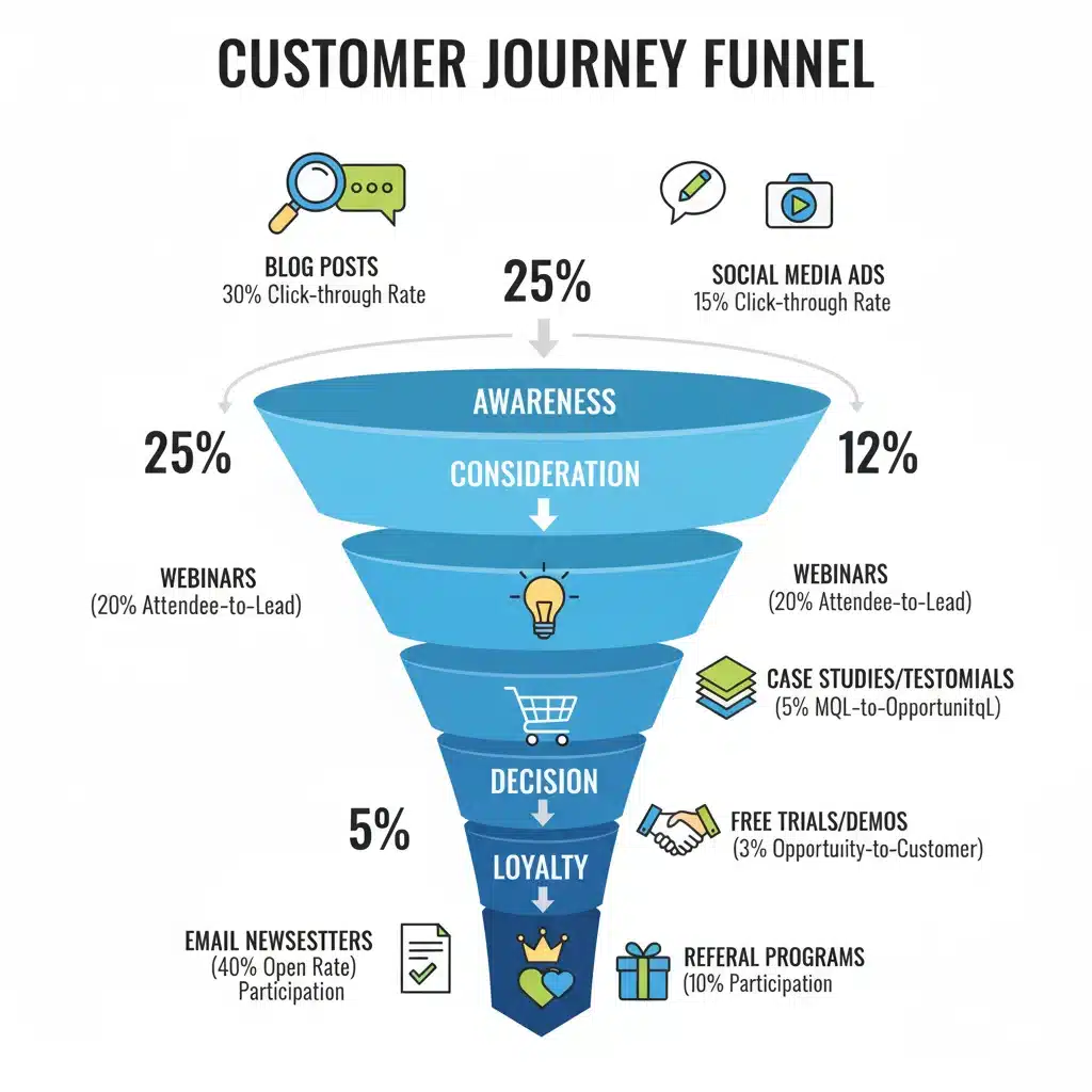 Customer journey content mapping for conversion optimization