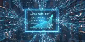 Digital marketing dashboard showing personalized customer journeys and engagement metrics.